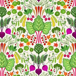Vegetable Extravaganza on Cream,The Kitchen Collection by Lewis & Irene