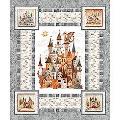Castle & Baby Dragon 36" Panel