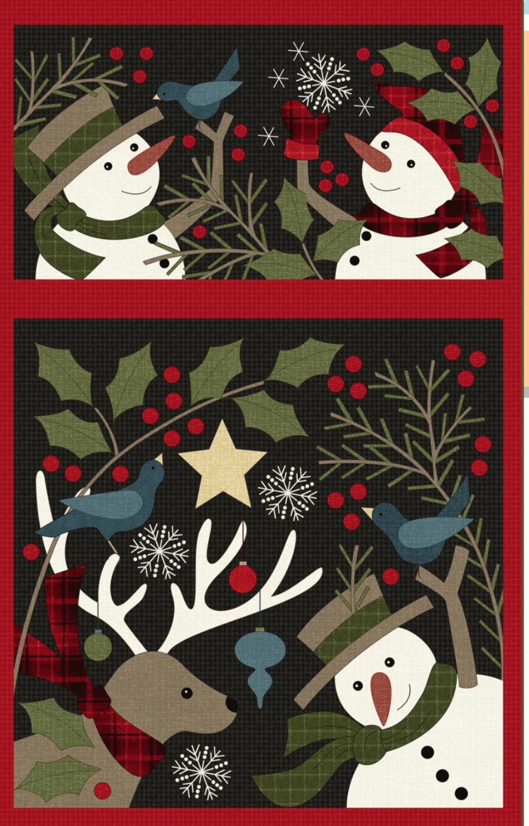 Holly Jolly Flannel by Bonnie Sullivan for Maywood Sudios