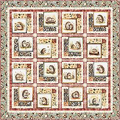 Hedgehugs Framed Cuties Quilt Kit