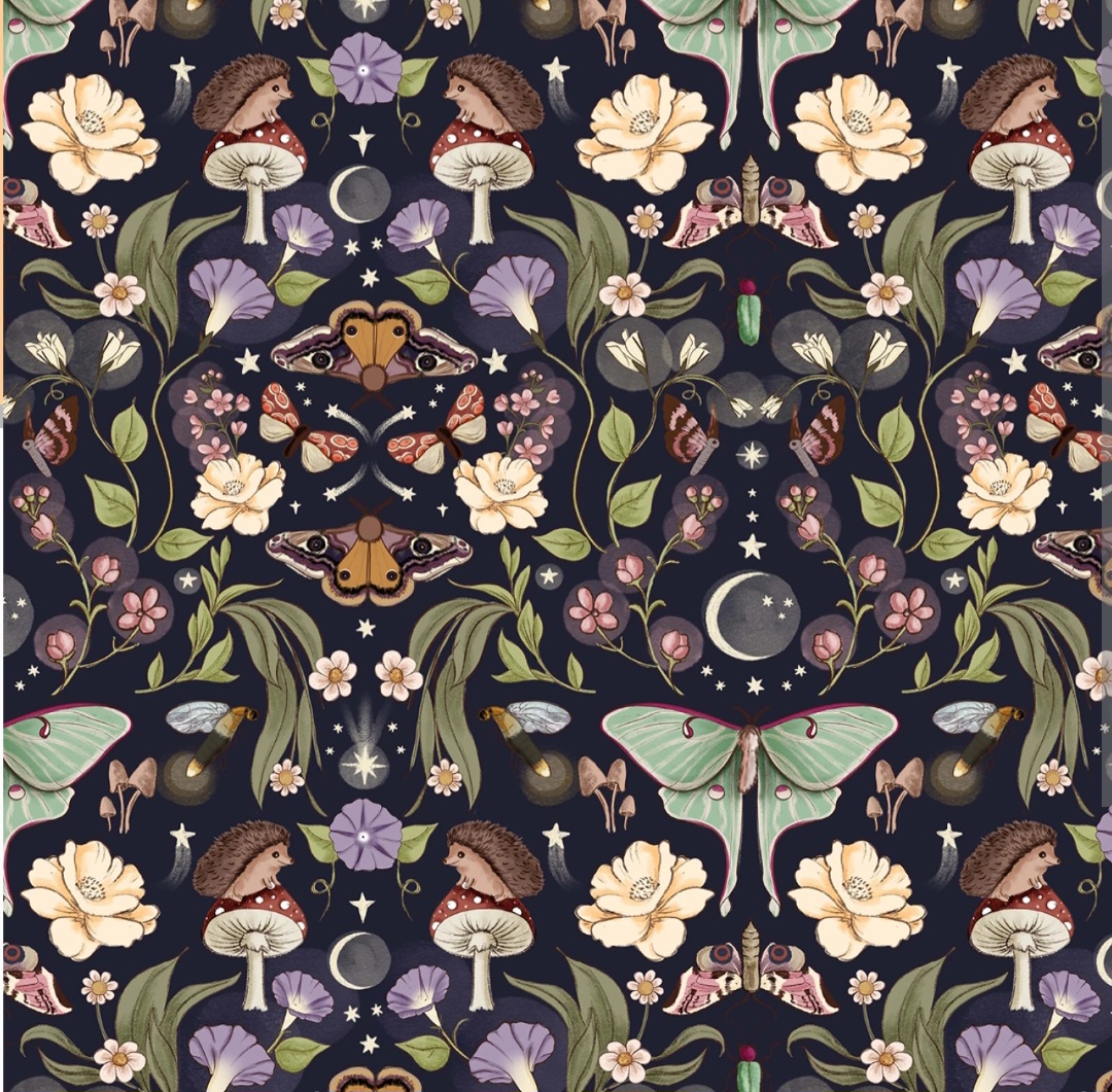 Nocturnal Garden by Belle & Boo for Michael Miller Fabrics