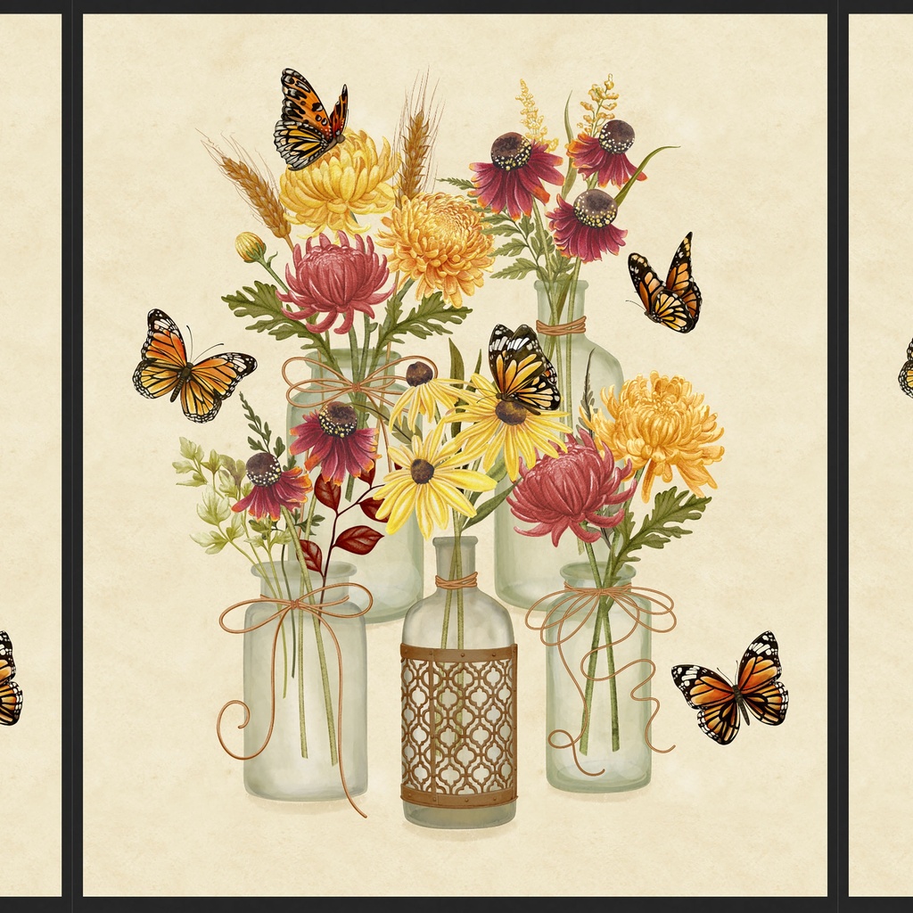 Monarch Meadow by Nicole Tamarin for White Owl Fabrics