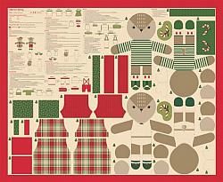 Holiday Cheer Reindeer Doll Panel