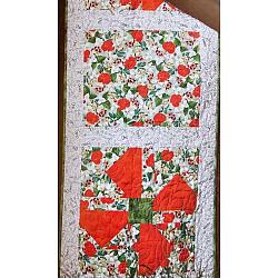 Christmas Roses Table Runner Kit designed by Sara Guerrero, Our Crafty Life