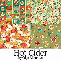 Hot Cider 5 inch Squares by Olga Akbarova of P & B Textiles