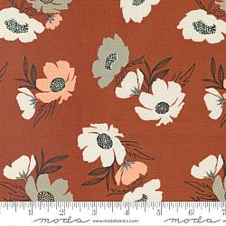 Woodlands & Wildflowers Bold Bloom Floral Rust