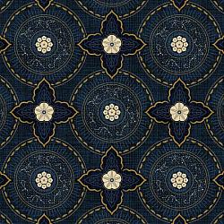 Starfall Navy Medallion By George McCartney for Marcus Fabrics