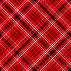 Snow Crew Red Bias Large Plaid by Barb Tourtillotte for Henry Glass