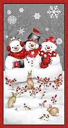 Snow Crew 24” Snowman Panel by Barb Tourtillotte for Henry Glass