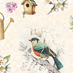 Bird & Flowers Birdsong by QT fabrics