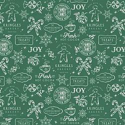 Christmas Treats Green, Merry Little Christmas by My Mind’s Eye for Riley Blake Designs