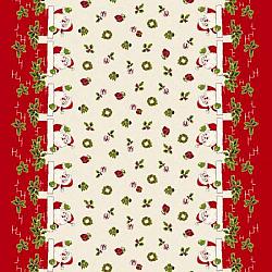 My Childhood Christmas Multi Double Border Santas and Chimney by Stacy West for Henry Glass