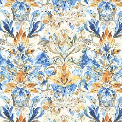 Midnight Blooms Watercolor Brocade by Morris Creative Group for QT Fabrics