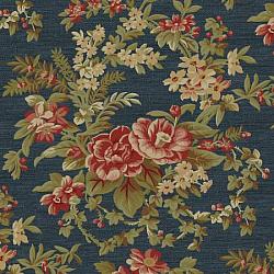 French Floral Navy Haberdashery by Dawn Heese for Marcus Fabrics