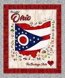 Ohio Panel All Ohio Shop Hop 2025 Fabric
