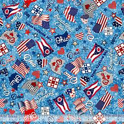 Flags Blue All Ohio Shop Hop