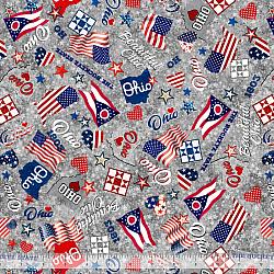Flags Gray All Ohio Shop Hop