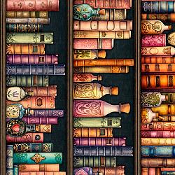 Bookshelf Stripe Multi, Witchypoo